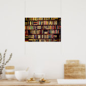 Bibliotheekplanken Poster (Keuken)