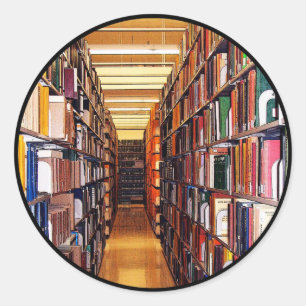 Bibliotheekstatistieken Ronde Sticker