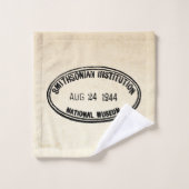 Bibliotheekstempel Smithsonian Institution 1944 Bad Handdoek (Wasdoekje)