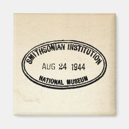 Bibliotheekstempel Smithsonian Institution 1944 Magneet