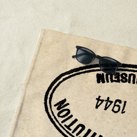 Bibliotheekstempel Smithsonian Institution 1944 Strandlaken (In situ)