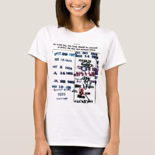Bibliotheekstempel T-Shirt Librarian Date Card Shi