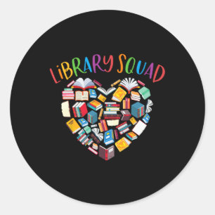Bibliotheekteam Bibliothecaris Boekenwurm Boekenli Ronde Sticker
