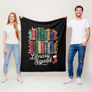 Bibliotheekteam Kerst Boekliefhebbers Team Lezen Fleece Deken