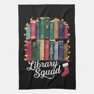 Bibliotheekteam Kerst Boekliefhebbers Team Lezen Theedoek