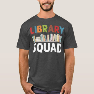 Bibliotheekvierkant Bibliotheekboek Koekworm T-shirt