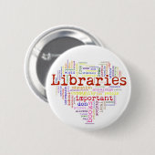 Bibliotheken opslaan 3 ronde button 5,7 cm (Voorkant /achterkant)
