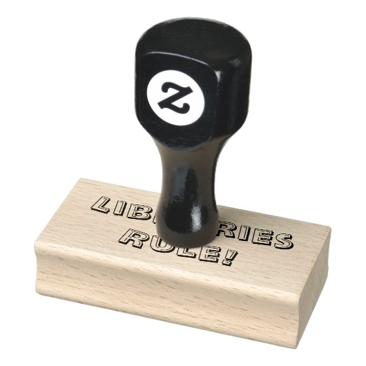Bibliotheken regel! Stamp Rubberstempel (Stempel)