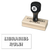 Bibliotheken regel! Stamp Rubberstempel (Gestempeld)