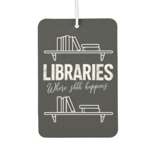 Bibliotheken waar dat gebeurt grappig boek lezen luchtverfrisser
