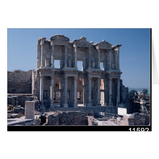 Bibliothèque Celsus, construite en AD 135 (Devant horizontal)