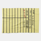 Bibliothèque Date d'échéance Carte Serviette de cu (Horizontal)