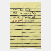 Bibliothèque Date d'échéance Carte Serviette de cu (Vertical)