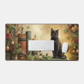 Bibliothèque enchantée du chat noir (Clavier et souris)