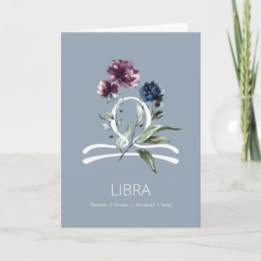 Bibliothèque florale moderne Carte d'anniversaire (Devant)