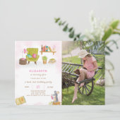 Bibliothèque Invitation d'anniversaire avec photo (Debout devant)