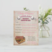 Bibliothèque Livre Bébé Douche Invitations (Debout devant)