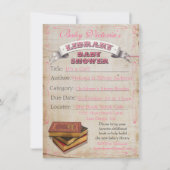 Bibliothèque Livre Bébé Douche Invitations (Devant)