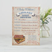 Bibliothèque Livre Bébé Douche Invitations (Debout devant)