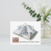 Bibliothèque nationale, Port d'Espagne, Carte post (Debout devant)