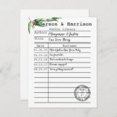 Bibliothèque vintage Cartes Botaniques Enregistrer (Devant / Derrière)