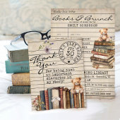 Bibliothèque vintage Cartes Florales Livres Ours B