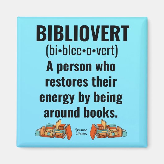 Bibliovert Book Addict Magnet (Devant)
