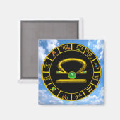 BIBRA-/ZODIAC-SIGNALEN OP DE DAG MAGNEET (Voorkant / Achterkant)
