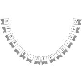 Bibs & Ribs BaByQ bewerkbaar grijs geruite Baby sh Vlaggetjes (Alle)