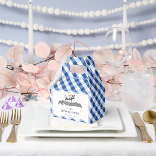 Bibs & Ribs BBQ Rustic Navy Geruite Baby Shower Bedankdoosjes