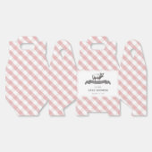 Bibs & Ribs BBQ Rustiek Roze Gingham Baby shower Bedankdoosjes (Ongevouwen)