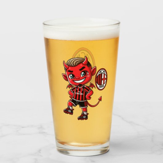Bicchiere Milan calcio Glas (Voorkant gevuld)