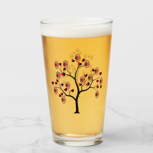 Bicchiere Milan calcio Glas (Achterkant gevuld)