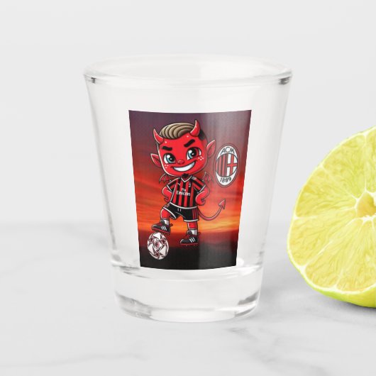 Bicchiere Milan calcio Shot Glas (Voorkant)