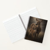 Biche et faon | Art de la faune de cerf | Cahier (Intérieur)