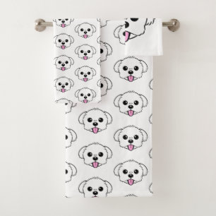 Bichon blanc mignon Frise Chien Stick Sortie