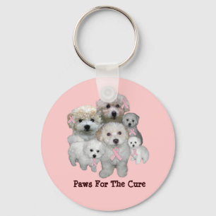 Bichon Breast Cancer Sleutelhanger