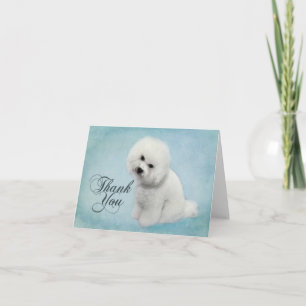 Bichon Carte de remerciements