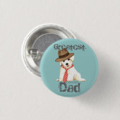 Bichon Dad Ronde Button 3,2 Cm (Voorkant /achterkant)