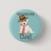 Bichon Dad Ronde Button 3,2 Cm (Voorkant)