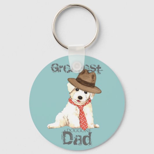 Bichon Dad Sleutelhanger (Voorkant)
