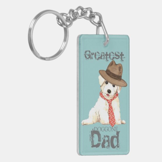 Bichon Dad Sleutelhanger (Voorkant Links)