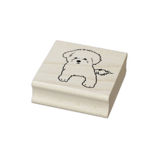 Bichon Dog Stamp Rubberstempel