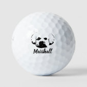 Bichon Frise Aangepaste Naam Handtekening Golfballen (Voorkant)