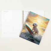 Bichon Frise Beach Plage Surf Peinture (Devant avec enveloppe)