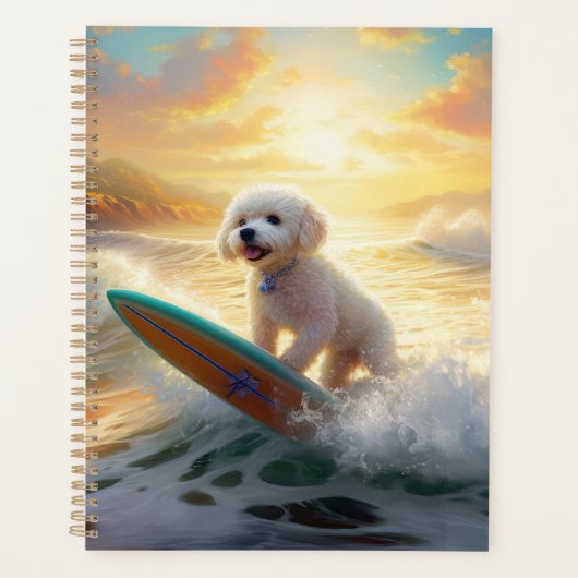 Bichon Frise Beach Plage Surf Peinture (Devant)