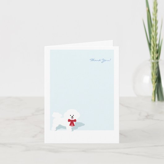 Bichon Frise Bedankt Custom Notecard (Voorkant)
