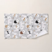 Bichon Frise Bones and Paws Grey (Serviette à main)