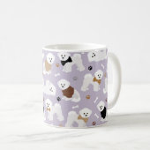 Bichon Frise Bones et pattes Purple Coffee Mug (Devant droit)