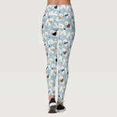 Bichon Frise Botten en Paws Blue Leggings (Achterkant)